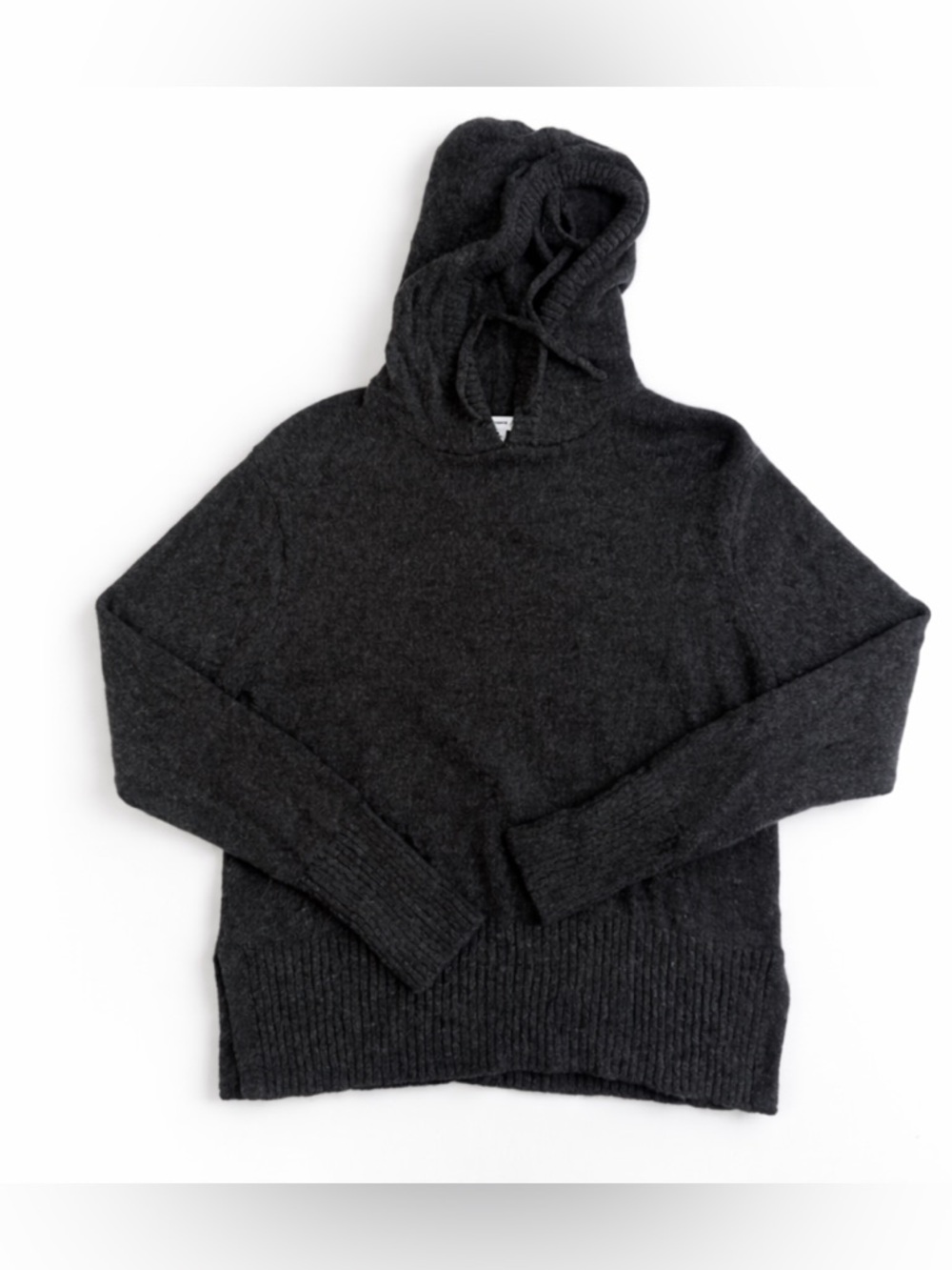 The Cashmere Project 100% Cashmere Gray Hoodie Sweater Cozy Luxe Minimalis